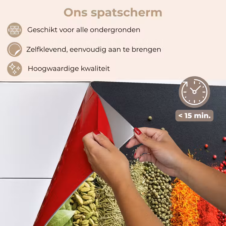 Spatscherm keuken - Specerijen - Kruiden - Banen - Regenboog — 4