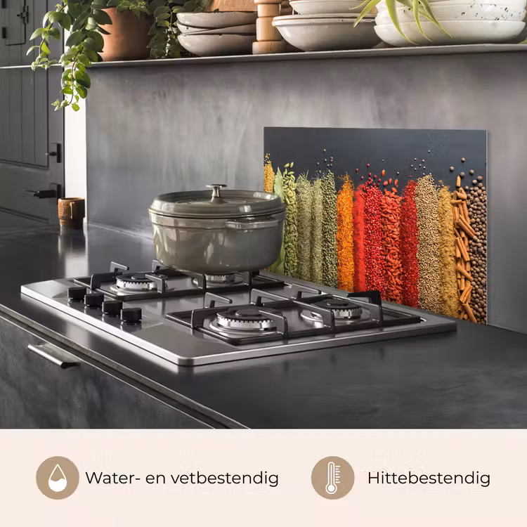 Spatscherm keuken - Specerijen - Kruiden - Banen - Regenboog — 7