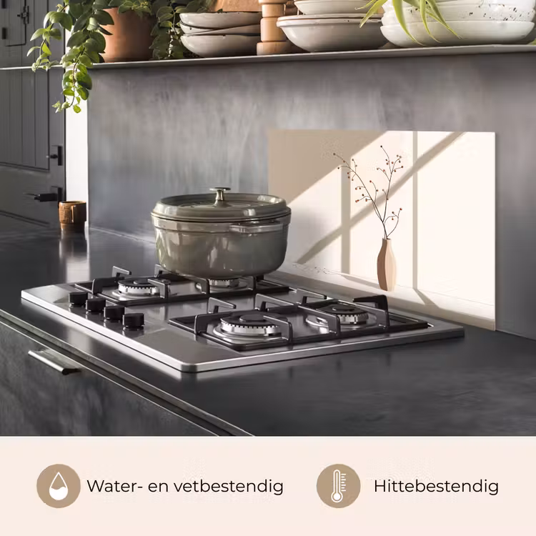 Spatscherm keuken - Vaas - Takken - Bessen - Minimalistisch — 7