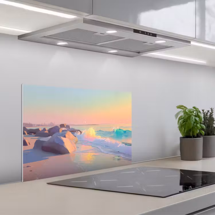 Spatscherm keuken - Zomerlicht - Strand - Fonkelende accenten — 5