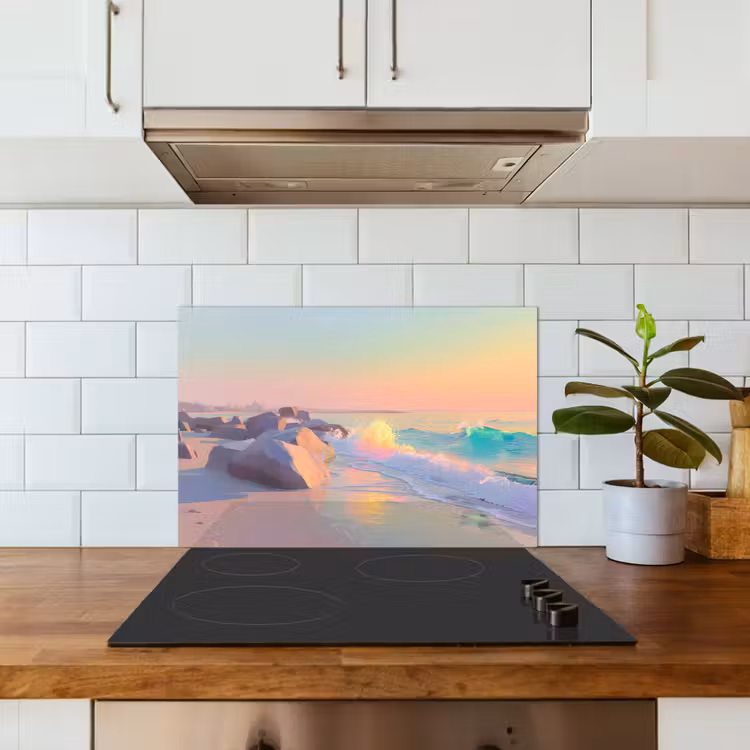 Spatscherm keuken - Zomerlicht - Strand - Fonkelende accenten — 6