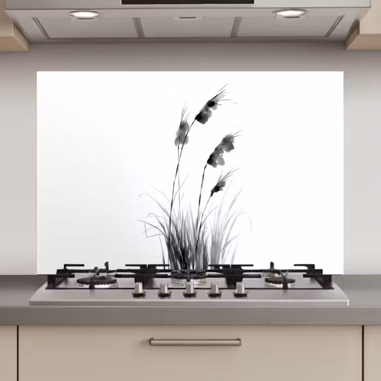 Spatscherm keuken - Minimalistisch - Stelen - Wit — 1