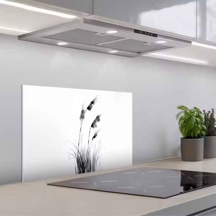 Spatscherm keuken - Minimalistisch - Stelen - Wit — 5