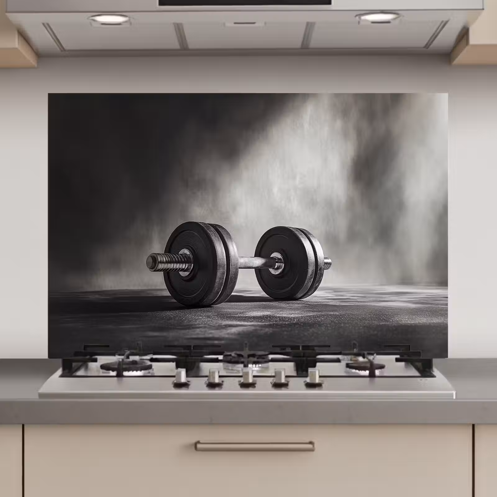 Spatscherm keuken - Halter - Gewichten - Zwart — 1