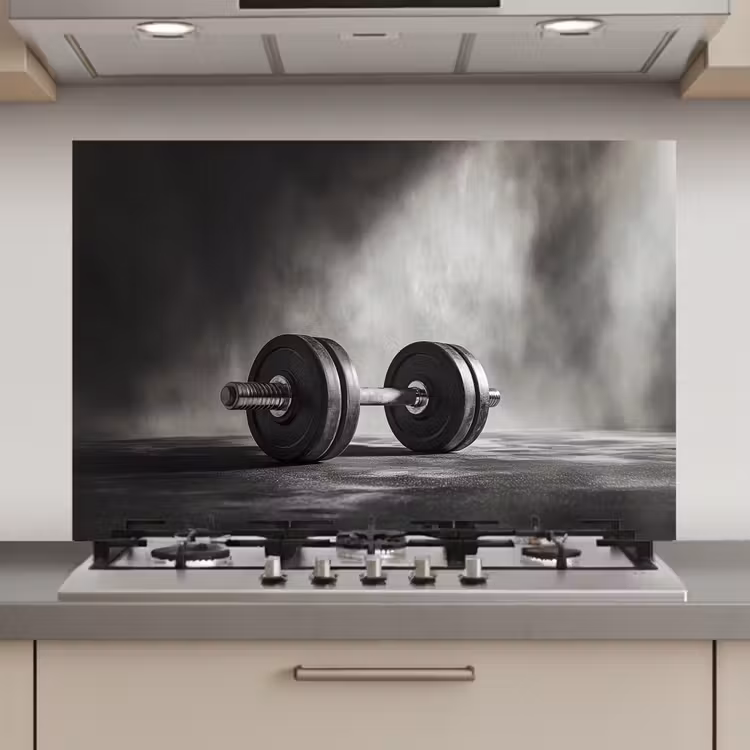 Spatscherm keuken - Halter - Gewichten - Zwart — 1