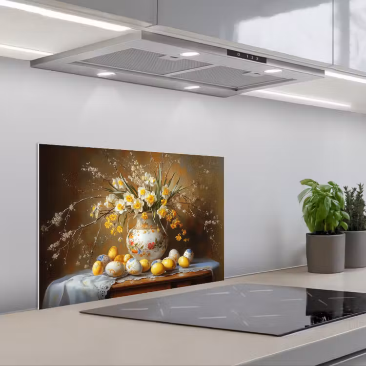 Spatscherm keuken - Paaseieren - Stilleven - Vaas — 5