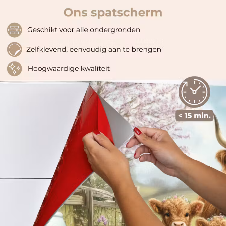 Spatscherm keuken - Schotsehooglanders - Paaseieren - Lente — 4