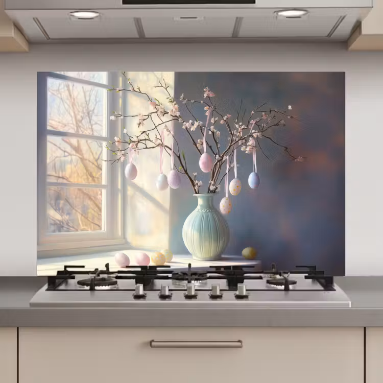 Spatscherm keuken - Stilleven - Vaas - Paastak — 1
