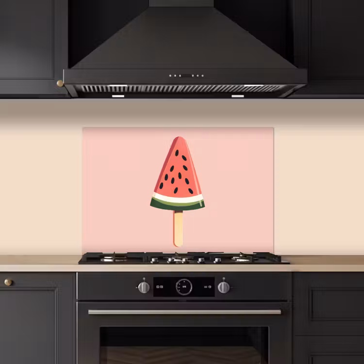 Spatscherm keuken - Watermeloen - Ijsje - Pitjes - Rood — 2