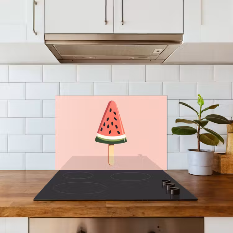 Spatscherm keuken - Watermeloen - Ijsje - Pitjes - Rood — 6