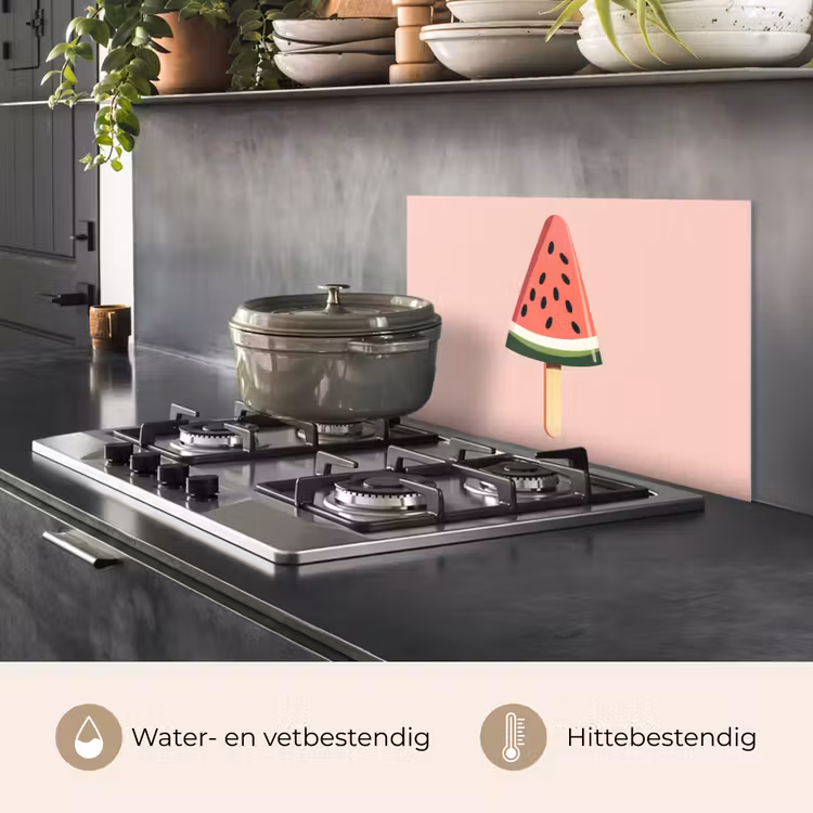 Spatscherm keuken - Watermeloen - Ijsje - Pitjes - Rood — 7