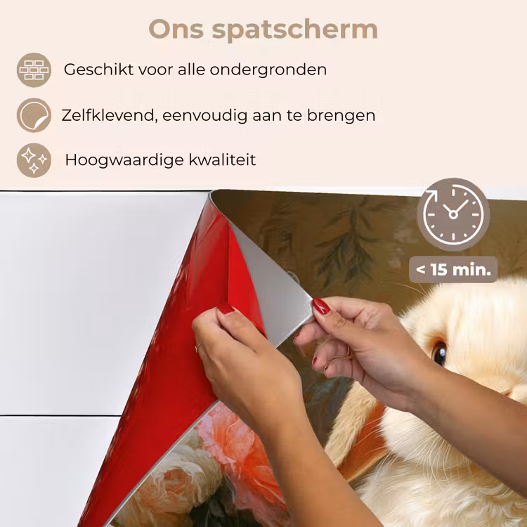 Spatscherm keuken - Konijn - Paaseieren - Stilleven — 4