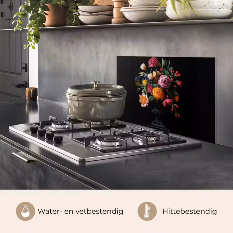 Spatscherm keuken - Boeket - Romantisch - Kleurrijk — 7