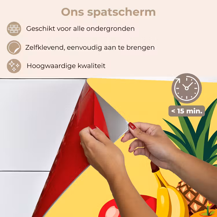Spatscherm keuken - Fruit - Illustratie - Kleurrijk — 4