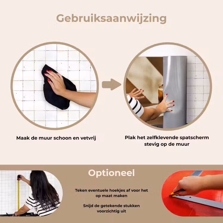 Spatscherm keuken - Glas - Ijskoffie - Schaduw - Bruin — 8