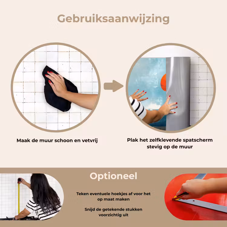 Spatscherm keuken - Kitesurfer - Oranje - Zee - Lucht — 8