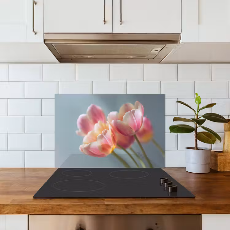 Spatscherm keuken - Tulpen - Roze - Stelen — 6