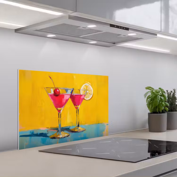 Spatscherm keuken - Glazen - Cocktail - Citroen - Kers — 5