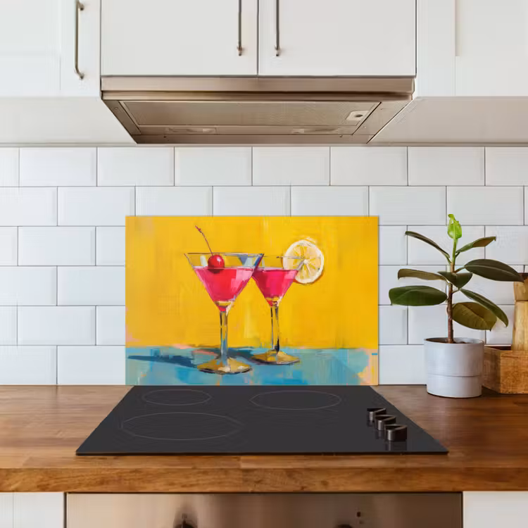 Spatscherm keuken - Glazen - Cocktail - Citroen - Kers — 6