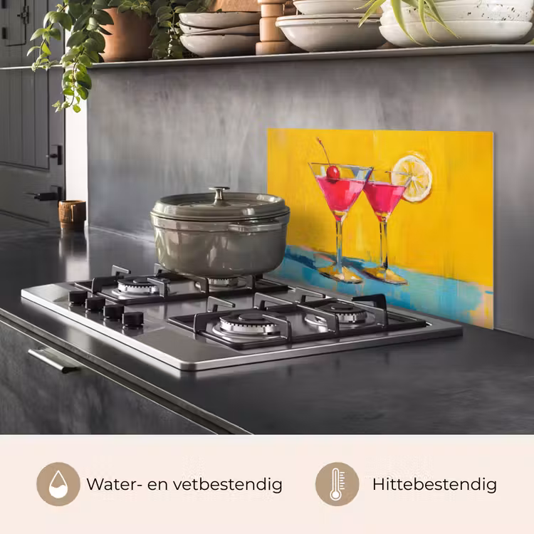 Spatscherm keuken - Glazen - Cocktail - Citroen - Kers — 7