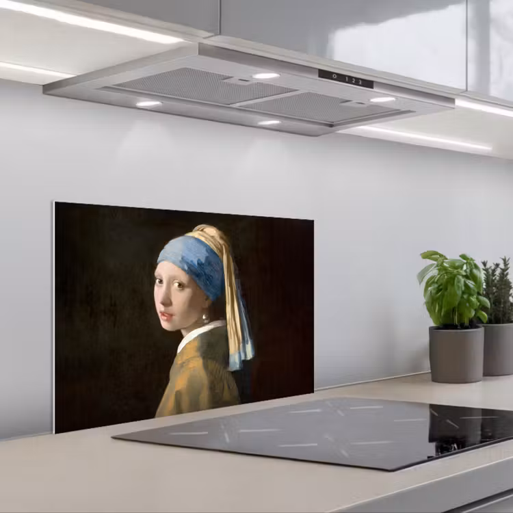 Spatscherm keuken - Meisje met de parel - Schilderij - Oude meesters - Vermeer — 5