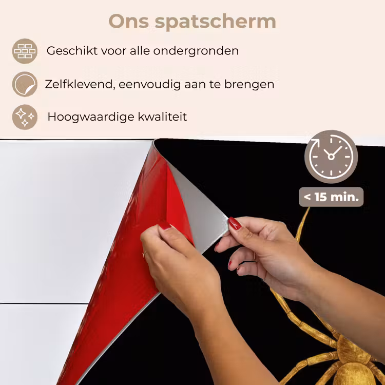 Spatscherm keuken - Spin - Goud - Minimalistisch - Poten — 4