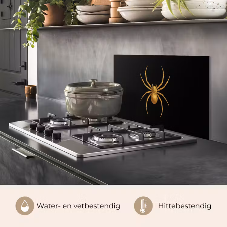 Spatscherm keuken - Spin - Goud - Minimalistisch - Poten — 7
