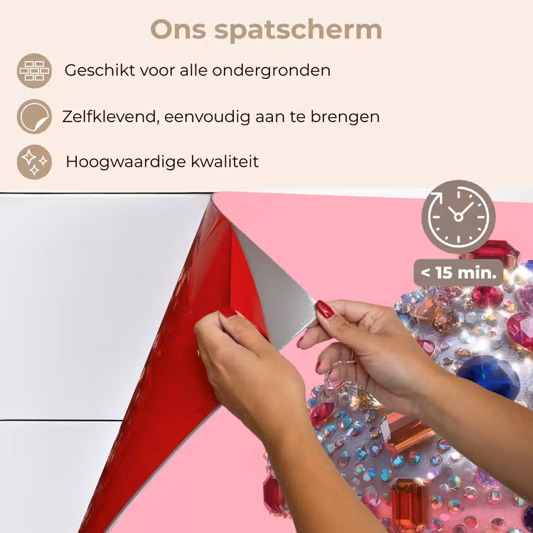 Spatscherm keuken - Cupcake - Kleurrijk - Edelstenen — 4
