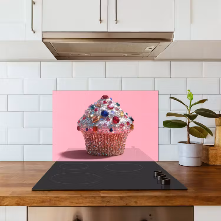 Spatscherm keuken - Cupcake - Kleurrijk - Edelstenen — 6
