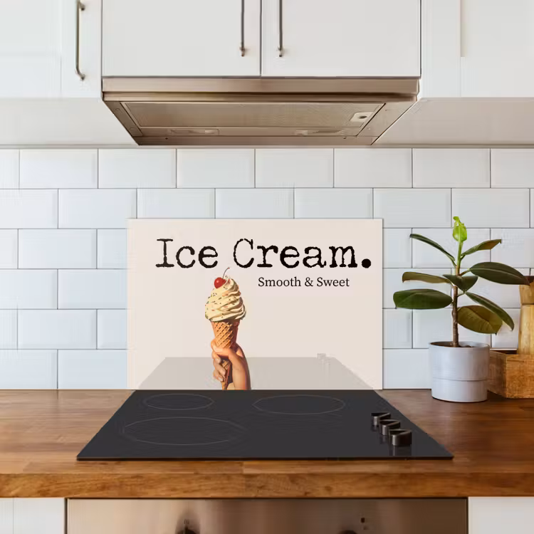 Spatscherm keuken - Ice cream - Softijs - Kleurrijk - Kers — 6