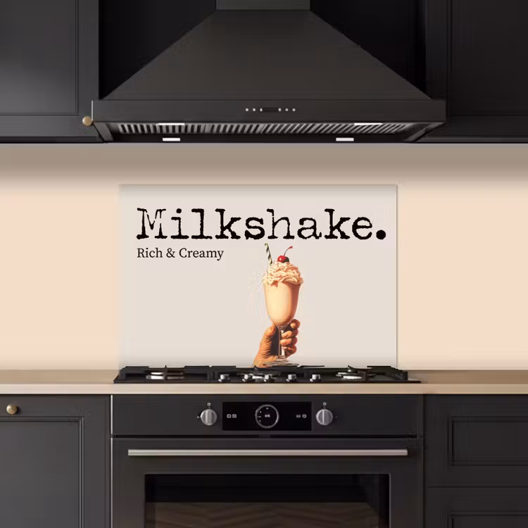 Spatscherm keuken - Milkshake - Kers - Rietje — 2