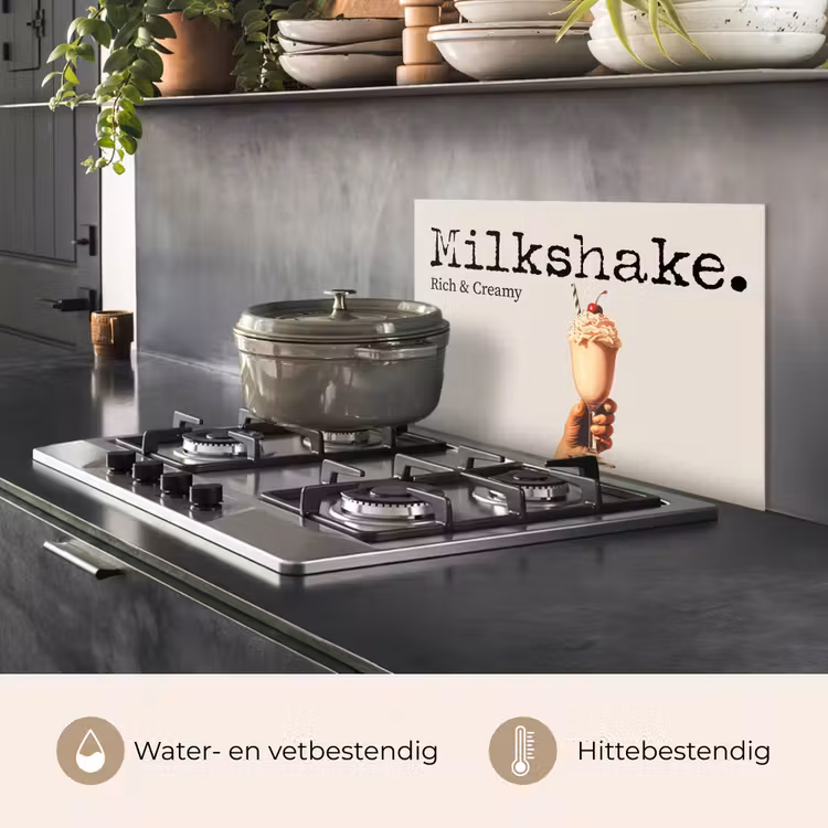 Spatscherm keuken - Milkshake - Kers - Rietje — 7