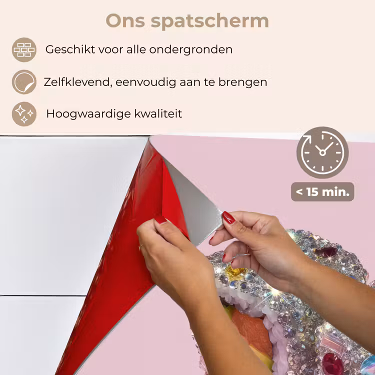 Spatscherm keuken - Sushi - Rolletjes - Steentjes - Kleurrijk — 4