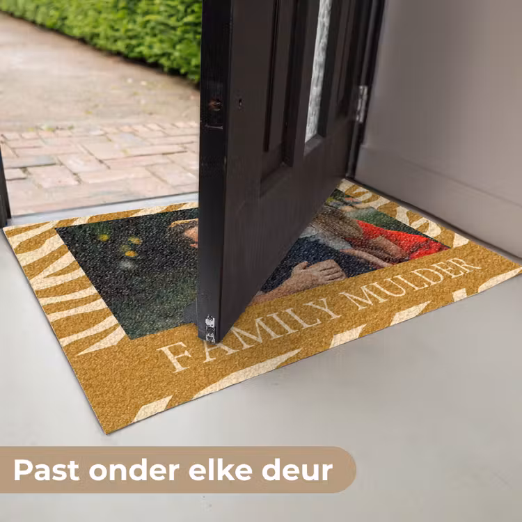Gepersonaliseerde deurmat - Familie - In - Patroon - Dierenprint - Foto — 7