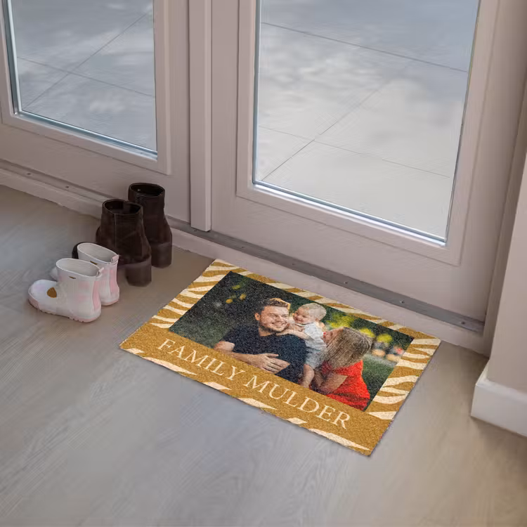 Gepersonaliseerde deurmat - Familie - In - Patroon - Dierenprint - Foto — 8