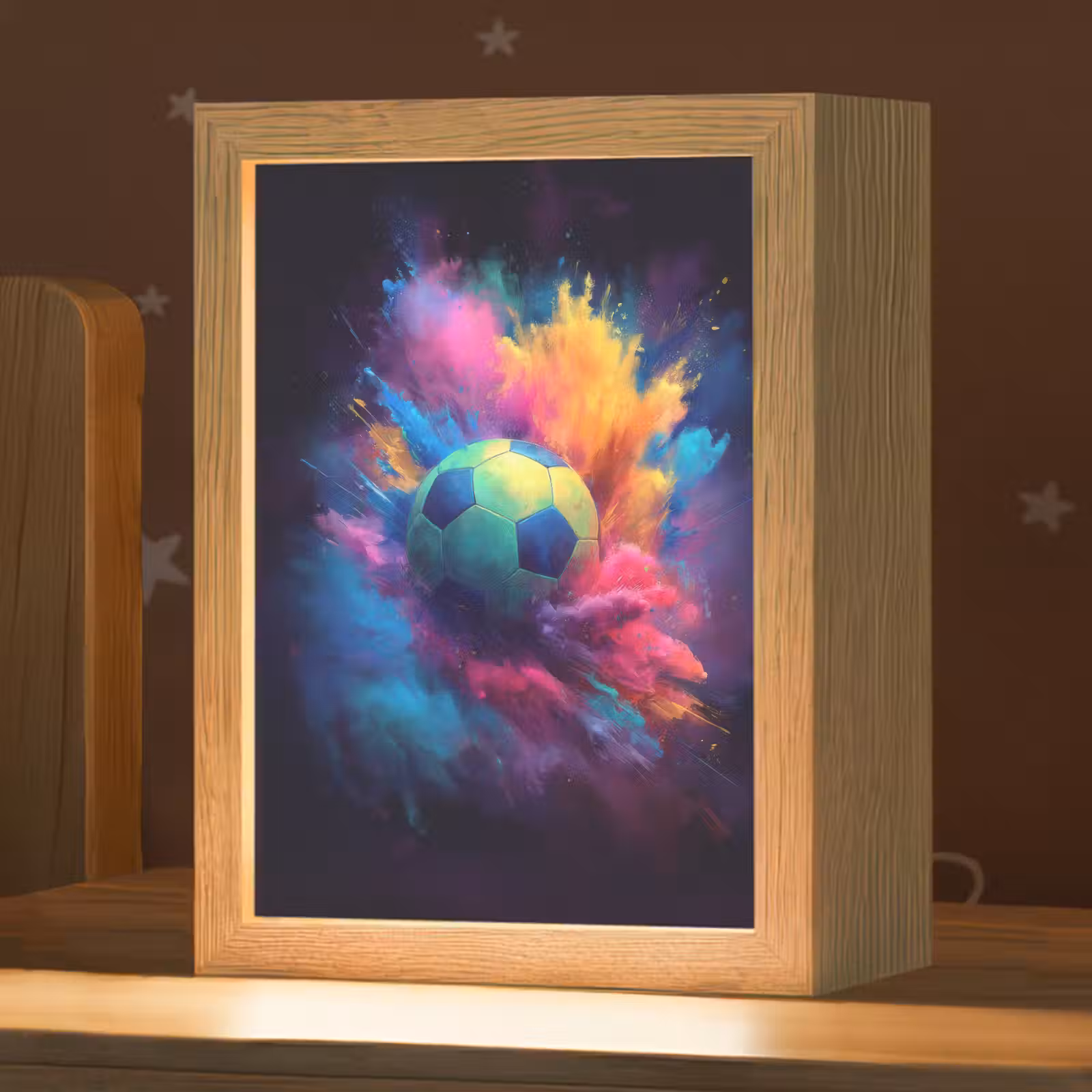 Nachtlampje - Explosie - Kleurrijk - Voetbal - Abstract — 1