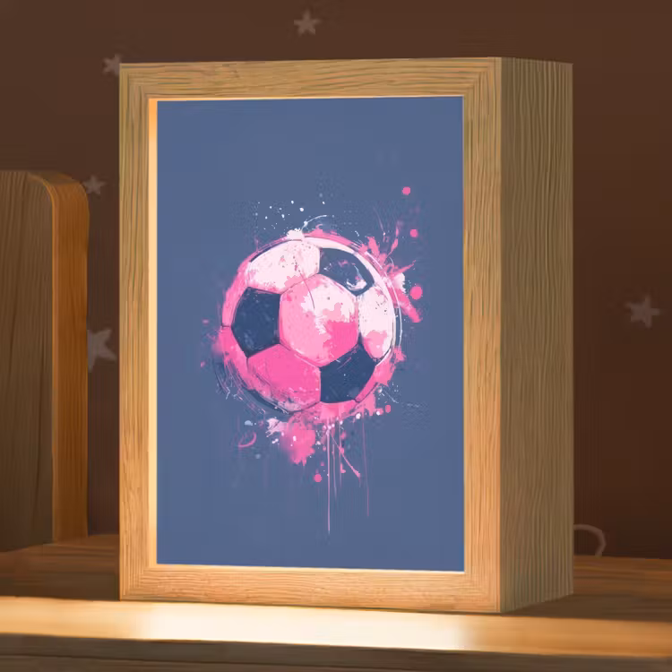 Nachtlampje - Abstract - Voetbal - Spatten - Roze — 1