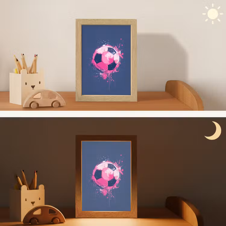 Nachtlampje - Abstract - Voetbal - Spatten - Roze — 5