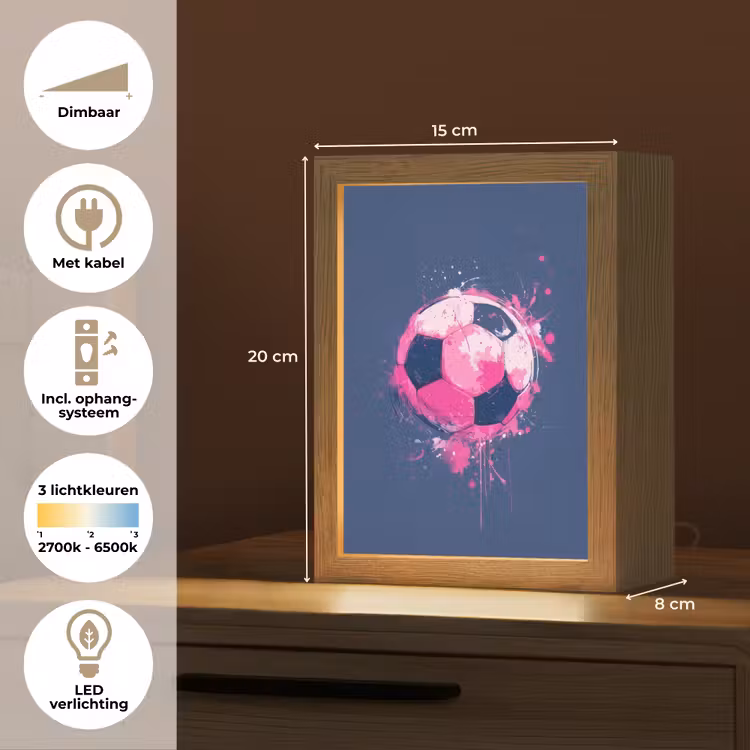 Nachtlampje - Abstract - Voetbal - Spatten - Roze — 8
