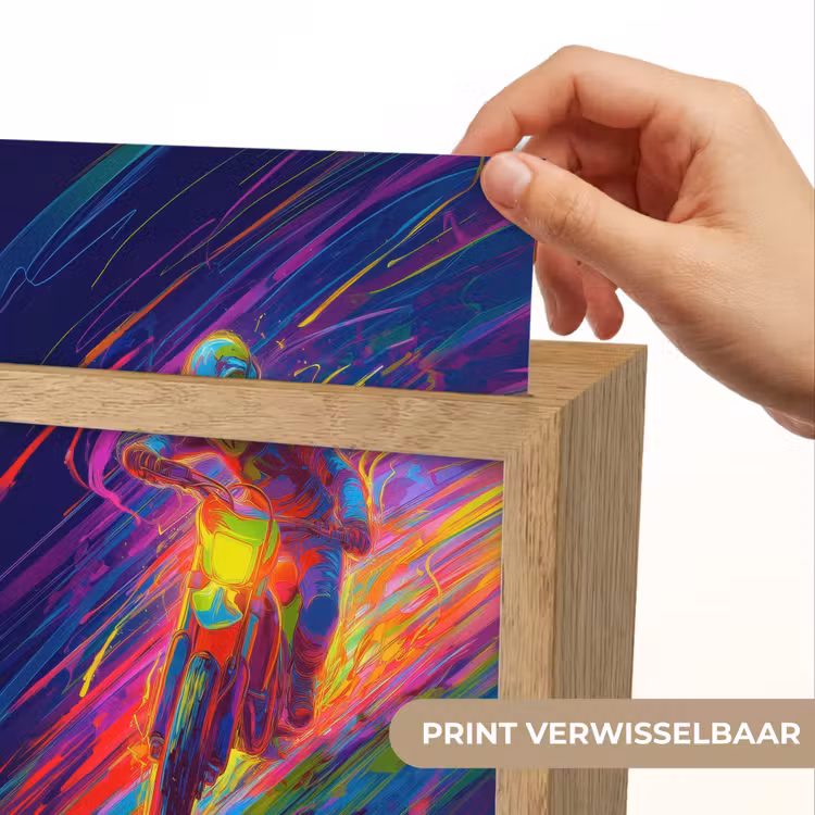 Nachtlampje - Crossmotor - Neonkleuren - Lijnen - Helm — 4