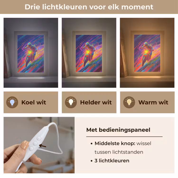 Nachtlampje - Crossmotor - Neonkleuren - Lijnen - Helm — 7