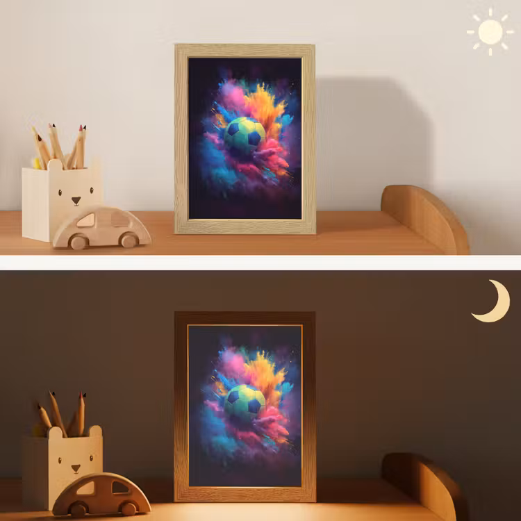Nachtlampje - Explosie - Kleurrijk - Voetbal - Abstract — 5