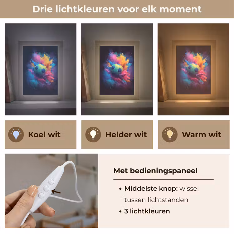Nachtlampje - Explosie - Kleurrijk - Voetbal - Abstract — 7