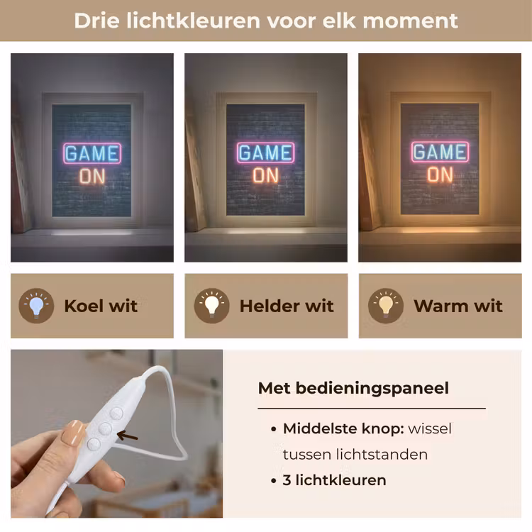 Nachtlampje - Game on - Neon - Muur — 7