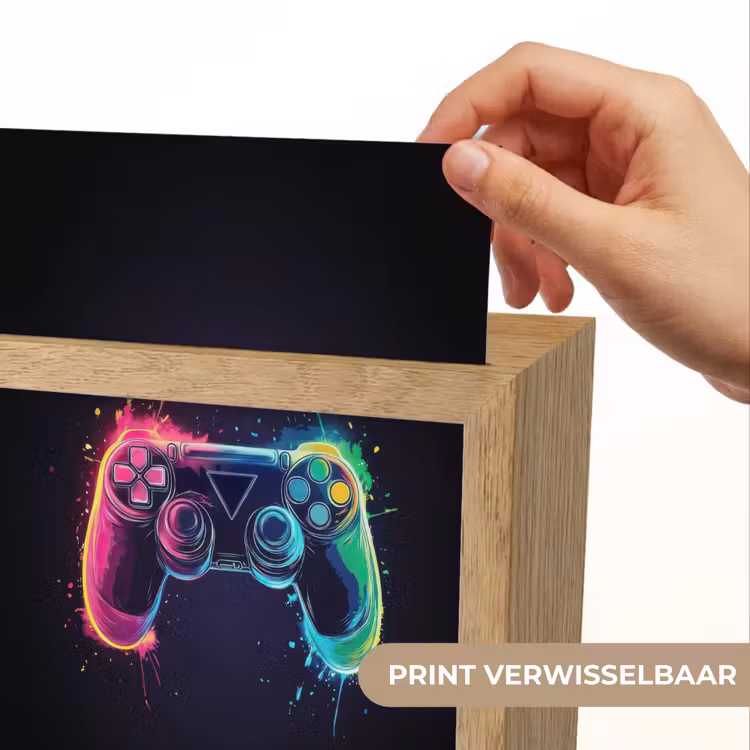Nachtlampje - Grafisch - Controller - Neon - Verfspatten — 4