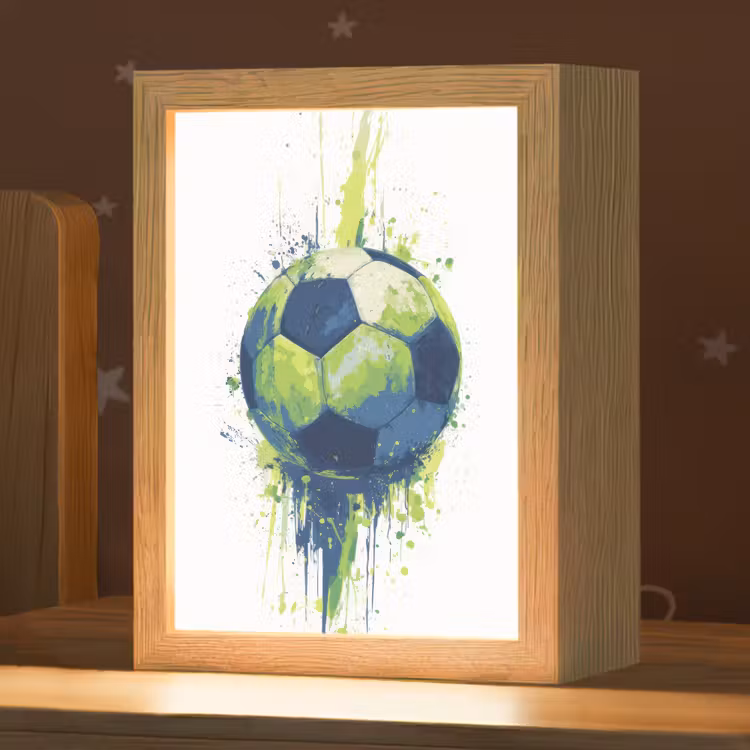 Nachtlampje - Illustratie - Abstract - Voetbal - Verfspatten — 1