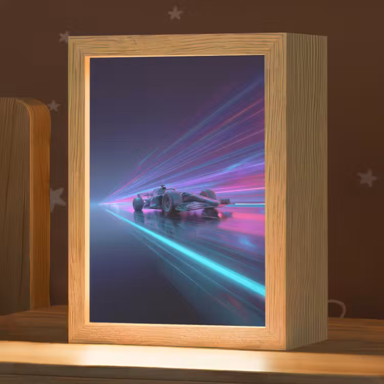 Nachtlampje - Racewagen - Neon - Snelheid - Paars — 1