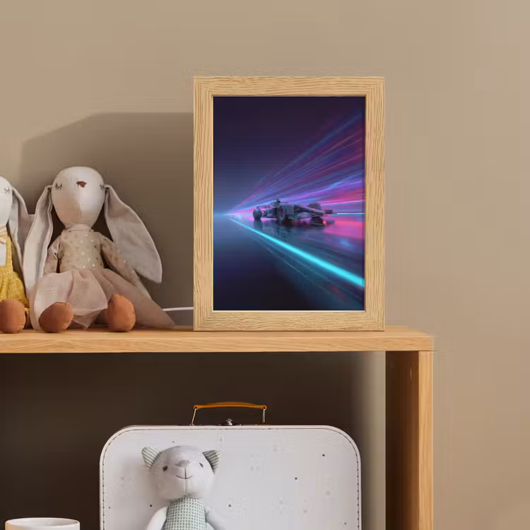 Nachtlampje - Racewagen - Neon - Snelheid - Paars — 3