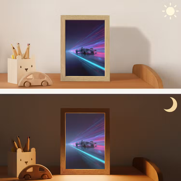Nachtlampje - Racewagen - Neon - Snelheid - Paars — 5