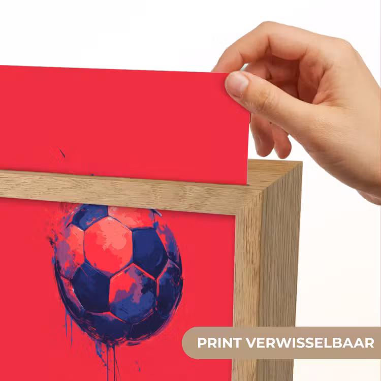 Nachtlampje - Rood - Voetbal - Abstract - Verfspatten — 4